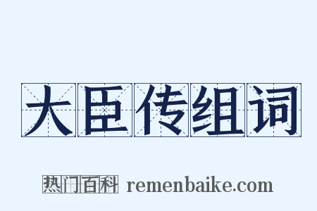大臣传组词是什么意思的图片